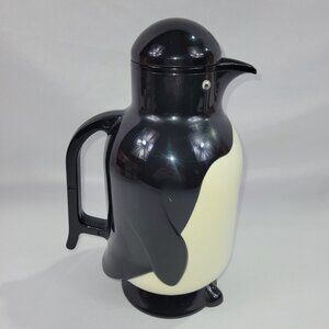 Metrokane Jerry Penguin Coffee Carafe 11" Vintage 80s Thermal Hot Drink Warmer